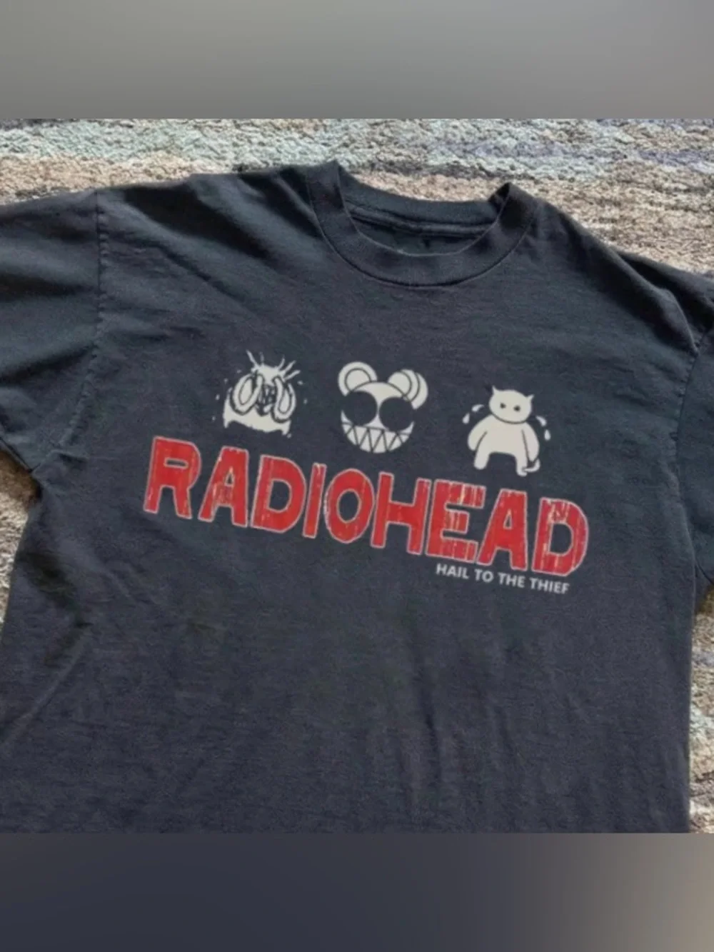Radiohead Hail To The Thief Modified Bear Black Alt Rock Graphic T-Shirt